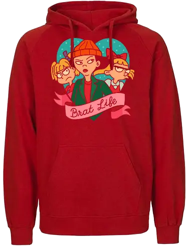 Brat Life: All Grown Up - rugrats, dee dee, angelica, susie, brat life, 90s, nostalgia, cartoon, retro, nickelodeon, fan art, funny, pop culture, animation, graphic tee, rebellious, kid core - Fairtrade Hoodie