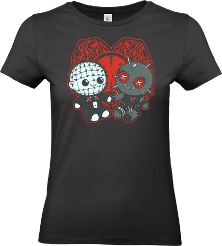 Pin Voodoo Love  - Horror, Classic Horror, Horror Movies, Movie, Classic, Cult Classic, Halloween, Voodoo Doll, Love, Lovers, Valentine - Standard T-Shirt (Frauen)