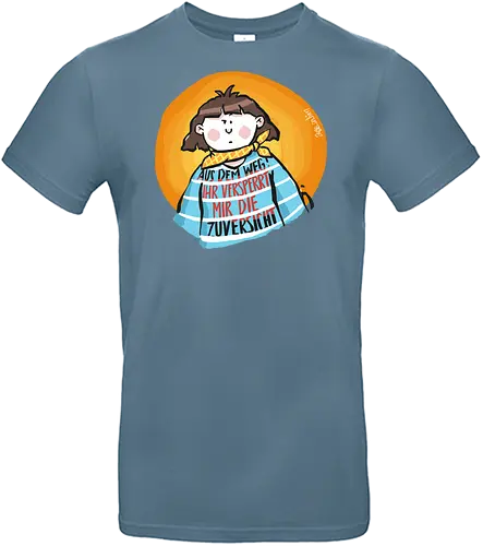 Aus dem Weg! - Ringelpulli, SprücheShirt, Cartoon Illustration, Statement, Zuversicht, Handgezeichnet, Humor, Selbstironie, Streifenpulli, Spruchshirt, deutsch, Ringelpullisprüche, Ringeldinger, streifenweise, Spruch, Weisheit, Motivation - Standard T-Shirt