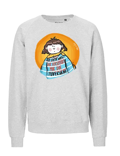 Aus dem Weg! - Ringelpulli, SprücheShirt, Cartoon Illustration, Statement, Zuversicht, Handgezeichnet, Humor, Selbstironie, Streifenpulli, Spruchshirt, deutsch, Ringelpullisprüche, Ringeldinger, streifenweise, Spruch, Weisheit, Motivation - Fairtrade Sweatshirt