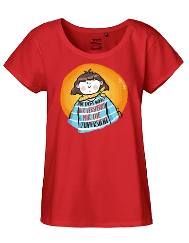 Aus dem Weg! - Ringelpulli, SprücheShirt, Cartoon Illustration, Statement, Zuversicht, Handgezeichnet, Humor, Selbstironie, Streifenpulli, Spruchshirt, deutsch, Ringelpullisprüche, Ringeldinger, streifenweise, Spruch, Weisheit, Motivation - Fairtrade Girl Shirt