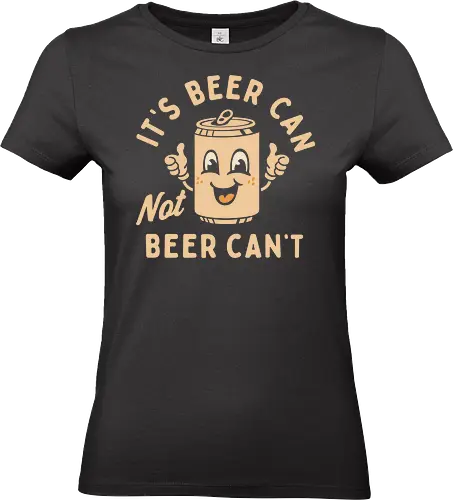 Beer Can Cheer - fun beer art, cheerful can illustration, humorous home decor, beer lover gift, unique wall art, playful kitchen decor, modern art print, funny beverage artwork - Standard T-Shirt (Frauen)