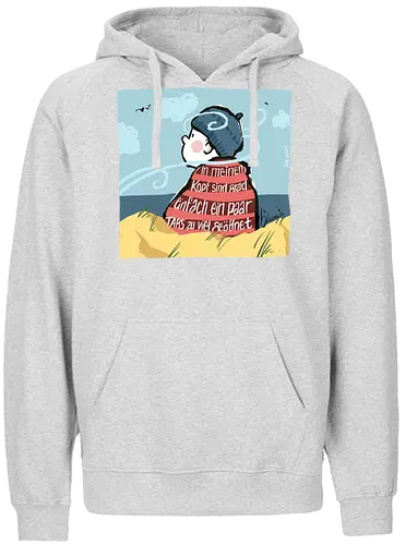In meinem Kopf... - Ringelpullisprüche, Ringeldinger, streifenweise, Spruch, Weisheit, Motivation, Ringelpulli, SprücheShirt, Cartoon Illustration, Chill, Stress, Auszeit, Statement, Handgezeichnet, Humor, Selbstironie, Streifenpulli, Spruchshirt, deutsch - Fairtrade Hoodie