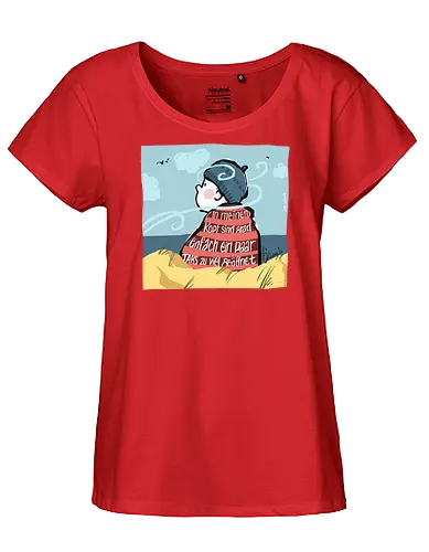 In meinem Kopf... - Ringelpullisprüche, Ringeldinger, streifenweise, Spruch, Weisheit, Motivation, Ringelpulli, SprücheShirt, Cartoon Illustration, Chill, Stress, Auszeit, Statement, Handgezeichnet, Humor, Selbstironie, Streifenpulli, Spruchshirt, deutsch - Fairtrade Girl Shirt