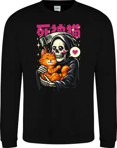 Grim Reaper Loves Cute Cat