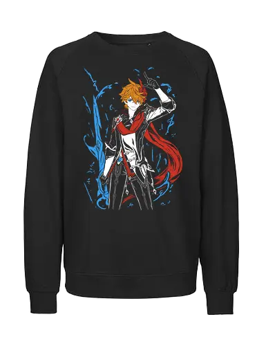 Tartaglia - Gen shin Impact - Kawaii, Anime, Manga, Tokyo, Angry, Japanese Art, Aesthetic, Manga Style, Zylixzen, Aggressive, Gamer, Otaku, Gift, Cool - Fairtrade Sweatshirt