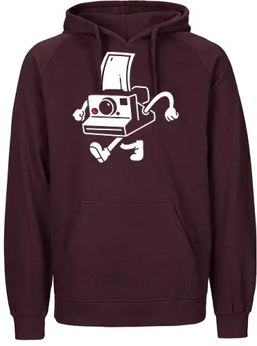 The Running Photography - vintage camera, Photography, instant camera, retro, photography, whimsical, illustration, running camera, graphic design, fun art - Fairtrade Hoodie