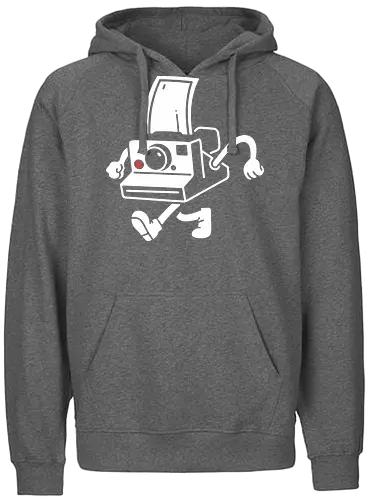 The Running Photography - vintage camera, Photography, instant camera, retro, photography, whimsical, illustration, running camera, graphic design, fun art - Fairtrade Hoodie