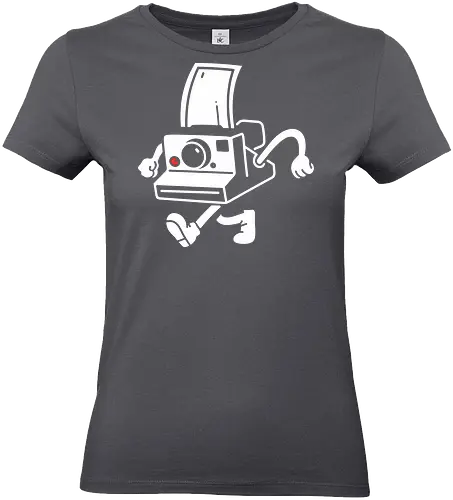 The Running Photography - vintage camera, Photography, instant camera, retro, photography, whimsical, illustration, running camera, graphic design, fun art - Standard T-Shirt (Frauen)