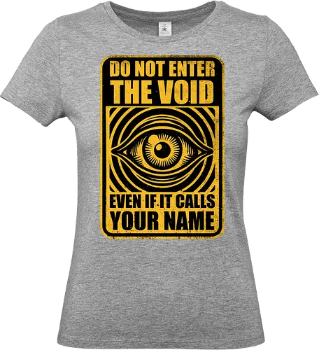 Horror Signs Call Void - scary, cool, awesome, horror, horror stories, creepy, horror movies, books, spooky season, Halloween, creepypastas, shadow creature, shadow figure, demon, spirit, shadow person, dead, ghost, sign, eye, eyeball, void, calling - Standard T-Shirt (Frauen)