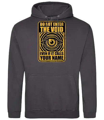 Horror Signs Call Void - scary, cool, awesome, horror, horror stories, creepy, horror movies, books, spooky season, Halloween, creepypastas, shadow creature, shadow figure, demon, spirit, shadow person, dead, ghost, sign, eye, eyeball, void, calling - Standard Hoodie