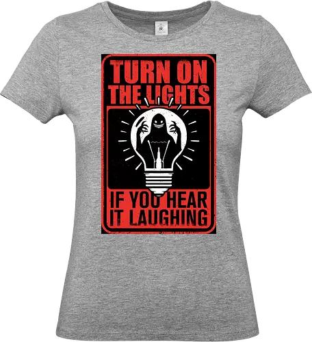 Horror Signs Darkness Creatures - scary, cool, awesome, horror, horror stories, creepy, horror movies, books, spooky season, Halloween, creepypastas, shadow creature, shadow figure, smile, demon, spirit, shadow person, dead, ghost, sign, follow, light, dark, darkness, laugh, laughing - Standard T-Shirt (Frauen)