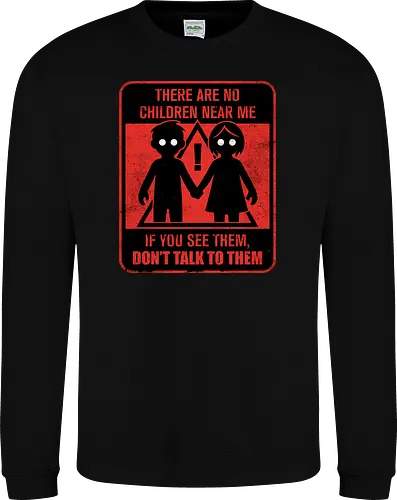 Horror Signs Shadow Children - scary, cool, awesome, horror, horror stories, creepy, horror movies, books, spooky season, Halloween, creepypastas, shadow creature, shadow figure, smile, demon, spirit, shadow person, dead, ghost, children, sign - Sweatshirt