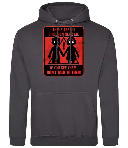 Horror Signs Shadow Children - scary, cool, awesome, horror, horror stories, creepy, horror movies, books, spooky season, Halloween, creepypastas, shadow creature, shadow figure, smile, demon, spirit, shadow person, dead, ghost, children, sign - Standard Hoodie