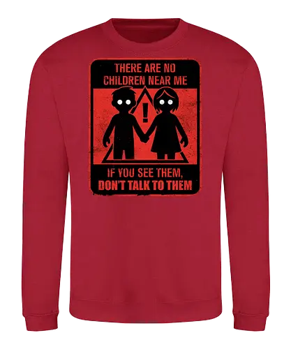Horror Signs Shadow Children - scary, cool, awesome, horror, horror stories, creepy, horror movies, books, spooky season, Halloween, creepypastas, shadow creature, shadow figure, smile, demon, spirit, shadow person, dead, ghost, children, sign - Sweatshirt