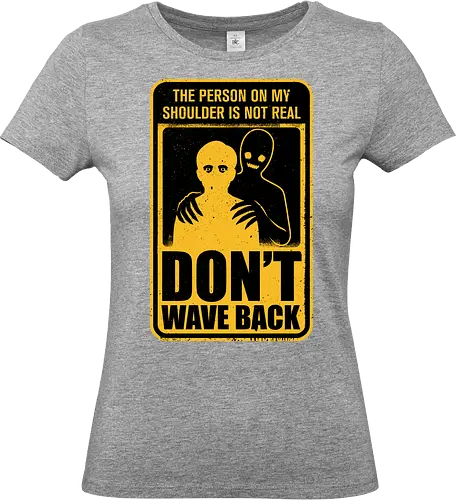 Horror Signs Shadow Creatures - scary, cool, awesome, horror, horror stories, creepy, horror movies, books, spooky season, Halloween, creepypastas, shadow creature, shadow figure, smile, demon, spirit, shadow person, dead, ghost, wave, sign - Standard T-Shirt (Frauen)