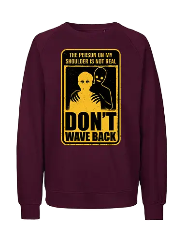 Horror Signs Shadow Creatures - scary, cool, awesome, horror, horror stories, creepy, horror movies, books, spooky season, Halloween, creepypastas, shadow creature, shadow figure, smile, demon, spirit, shadow person, dead, ghost, wave, sign - Fairtrade Sweatshirt