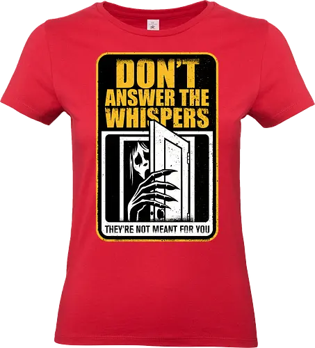 Horror Signs Whisper Darkness - spirit, shadow person, dead, ghost, sign, whisper, whispers, whispering, scary, cool, awesome, horror, horror stories, creepy, horror movies, books, spooky season, Halloween, creepypastas, shadow creature, shadow figure, smile, demon - Standard T-Shirt (Frauen)