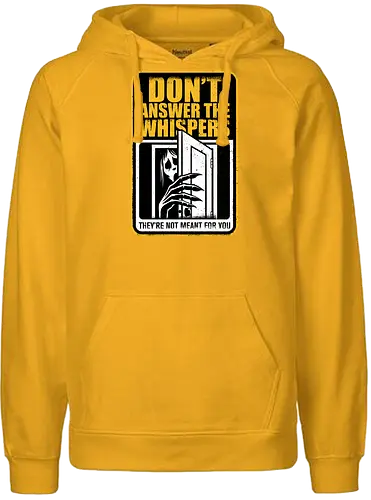 Horror Signs Whisper Darkness - spirit, shadow person, dead, ghost, sign, whisper, whispers, whispering, scary, cool, awesome, horror, horror stories, creepy, horror movies, books, spooky season, Halloween, creepypastas, shadow creature, shadow figure, smile, demon - Fairtrade Hoodie