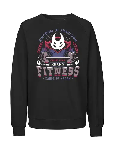 Pharloom Fitness Emblem - Bug Knight, silksong, hallownest, the knight, hollow, hornet, indie game, shade, gamer, gaming, video game, fitness, pale king, grub, sherma - Fairtrade Sweatshirt