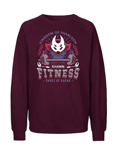Pharloom Fitness Emblem - Bug Knight, silksong, hallownest, the knight, hollow, hornet, indie game, shade, gamer, gaming, video game, fitness, pale king, grub, sherma - Fairtrade Sweatshirt