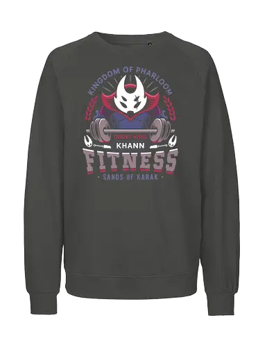 Pharloom Fitness Emblem - Bug Knight, silksong, hallownest, the knight, hollow, hornet, indie game, shade, gamer, gaming, video game, fitness, pale king, grub, sherma - Fairtrade Sweatshirt