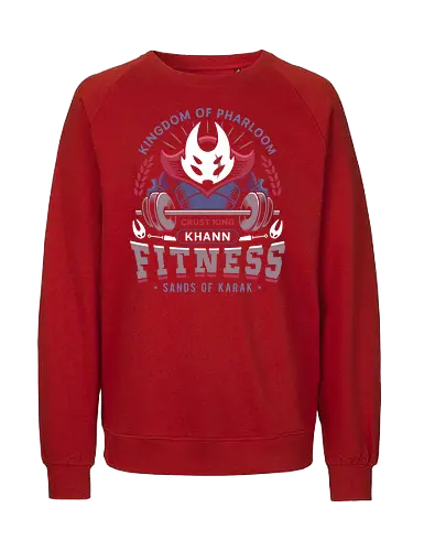 Pharloom Fitness Emblem - Bug Knight, silksong, hallownest, the knight, hollow, hornet, indie game, shade, gamer, gaming, video game, fitness, pale king, grub, sherma - Fairtrade Sweatshirt