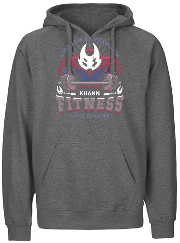 Pharloom Fitness Emblem - Bug Knight, silksong, hallownest, the knight, hollow, hornet, indie game, shade, gamer, gaming, video game, fitness, pale king, grub, sherma - Fairtrade Hoodie