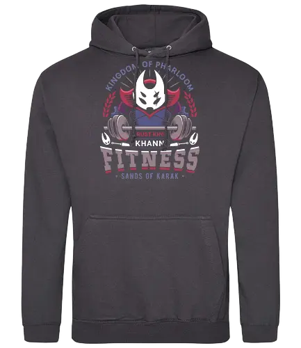 Pharloom Fitness Emblem - Bug Knight, silksong, hallownest, the knight, hollow, hornet, indie game, shade, gamer, gaming, video game, fitness, pale king, grub, sherma - Standard Hoodie