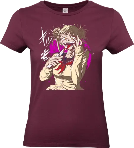 Yandere Delight - Himiko Toga, Academia, MHA, anime, manga, villain, fan art, art print, t-shirt design, League of Villains, BNHA, yandere, creepy cute, Deku, Japanese anime, geek art - Standard T-Shirt (Frauen)