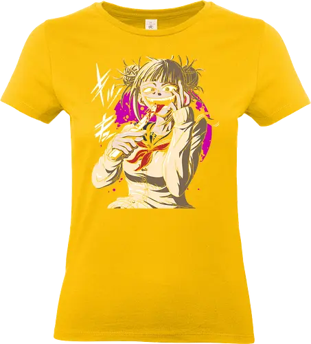 Yandere Delight - Himiko Toga, Academia, MHA, anime, manga, villain, fan art, art print, t-shirt design, League of Villains, BNHA, yandere, creepy cute, Deku, Japanese anime, geek art - Standard T-Shirt (Frauen)
