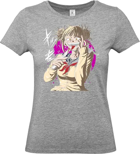 Yandere Delight - Himiko Toga, Academia, MHA, anime, manga, villain, fan art, art print, t-shirt design, League of Villains, BNHA, yandere, creepy cute, Deku, Japanese anime, geek art - Standard T-Shirt (Frauen)