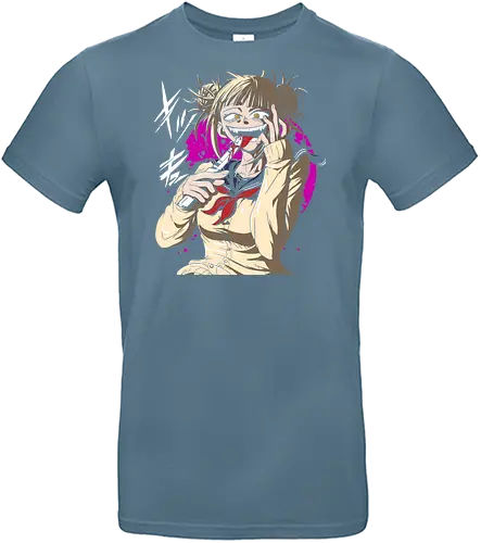 Yandere Delight - Himiko Toga, Academia, MHA, anime, manga, villain, fan art, art print, t-shirt design, League of Villains, BNHA, yandere, creepy cute, Deku, Japanese anime, geek art - Standard T-Shirt