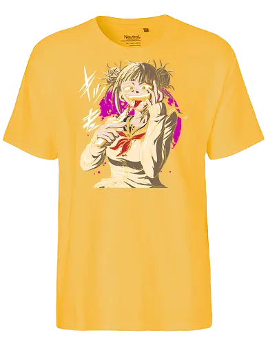 Yandere Delight - Himiko Toga, Academia, MHA, anime, manga, villain, fan art, art print, t-shirt design, League of Villains, BNHA, yandere, creepy cute, Deku, Japanese anime, geek art - Fairtrade T-Shirt