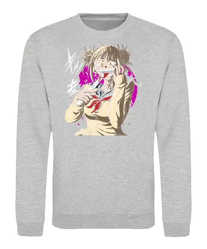 Yandere Delight - Himiko Toga, Academia, MHA, anime, manga, villain, fan art, art print, t-shirt design, League of Villains, BNHA, yandere, creepy cute, Deku, Japanese anime, geek art - Sweatshirt