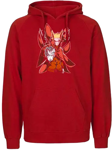 Baryon Mode - Shinobi, Baryon Mode, Naruto Shippuden, Boruto, anime, manga, art print, t-shirt design, fan art, Kurama, Nine-Tails, Sage of Six Paths, Otsutsuki, geek art, final form, dramatic, cool, anime fan gift - Fairtrade Hoodie