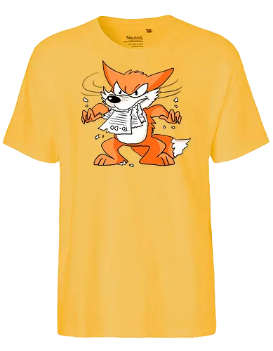 Rage Fox - Fuchs, Rage, To-Do-Liste, Wut - Fairtrade T-Shirt