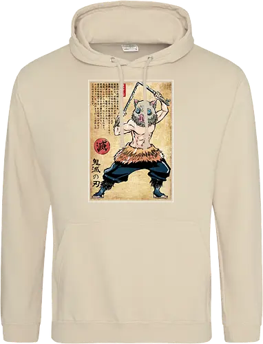 Beast breathing woodblock