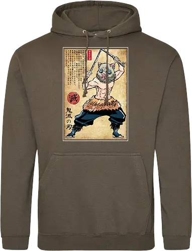 Beast breathing woodblock