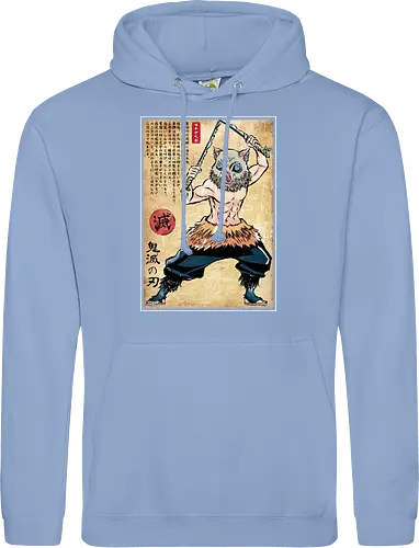 Beast breathing woodblock