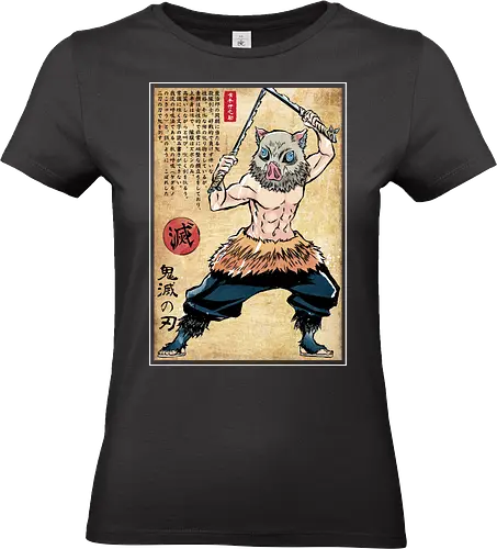 Beast breathing woodblock - inosuke, netzuko, tanjiro, anime, manga, japan, japanese art, Slayer - Standard T-Shirt (Frauen)
