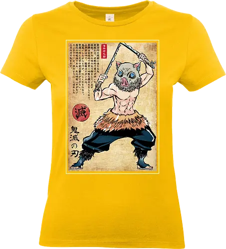 Beast breathing woodblock - inosuke, netzuko, tanjiro, anime, manga, japan, japanese art, Slayer - Standard T-Shirt (Frauen)
