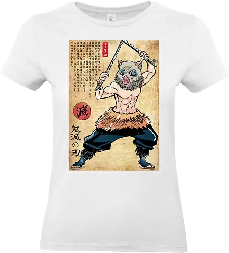 Beast breathing woodblock - inosuke, netzuko, tanjiro, anime, manga, japan, japanese art, Slayer - Standard T-Shirt (Frauen)