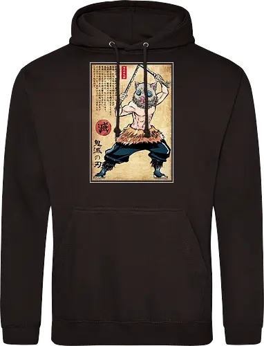 Beast breathing woodblock