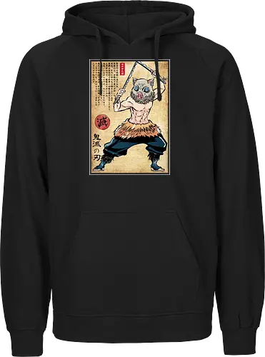 Beast breathing woodblock