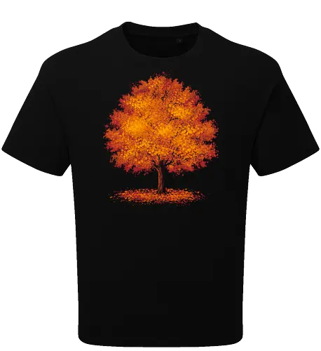 Impressionist autumn - nature, tree, leaves, forest, orange, seasons, autumn, halloween - Oversize T-Shirt