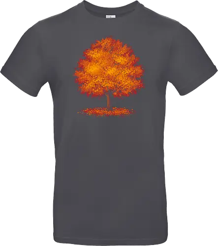 Impressionist autumn - nature, tree, leaves, forest, orange, seasons, autumn, halloween - Standard T-Shirt