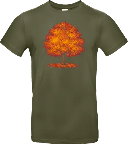 Impressionist autumn - nature, tree, leaves, forest, orange, seasons, autumn, halloween - Standard T-Shirt