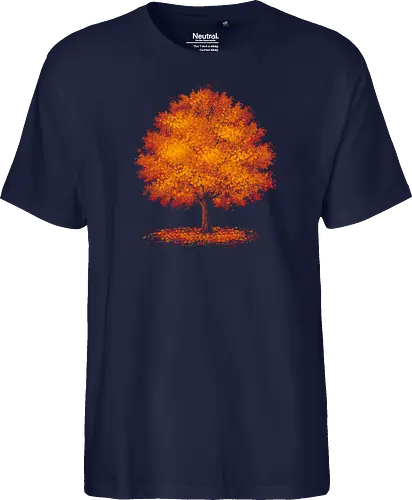 Impressionist autumn - nature, tree, leaves, forest, orange, seasons, autumn, halloween - Fairtrade T-Shirt
