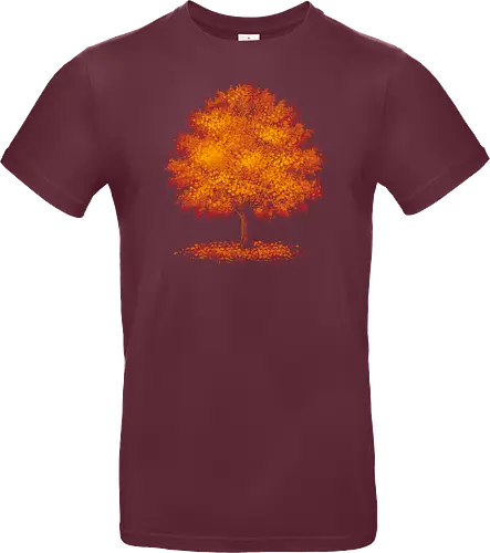 Impressionist autumn - nature, tree, leaves, forest, orange, seasons, autumn, halloween - Standard T-Shirt